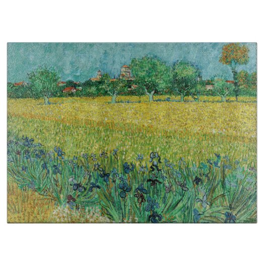 Vincent van Gogh - Field with Irises near Arles Schneidebrett (Vorderseite)