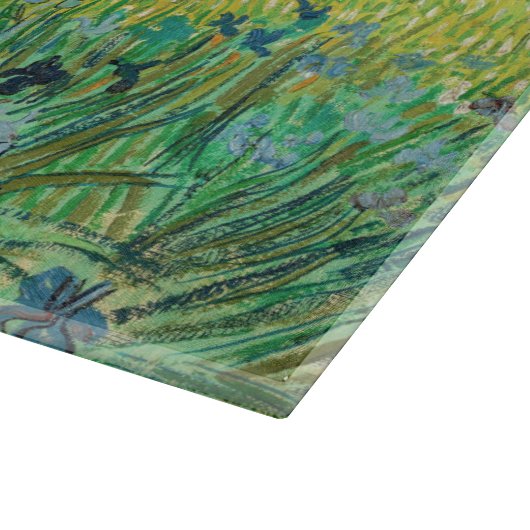 Vincent van Gogh - Field with Irises near Arles Schneidebrett (Ecke)