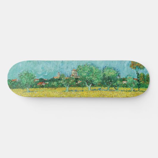 Vincent van Gogh - Field with Irises near Arles Skateboard (Horizontal)