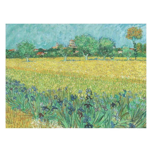 Vincent van Gogh - Field with Irises near Arles Tischdecke (Vorderseite (Horizontal))