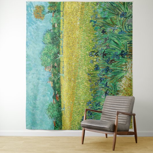 Vincent van Gogh - Field with Irises near Arles Wandteppich (Beispiel)