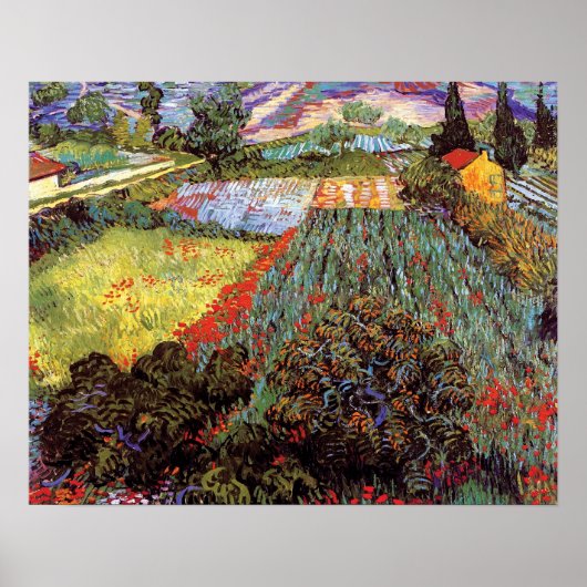 Vincent Van Gogh - Field with poppies Fine Art Poster (Vorne)