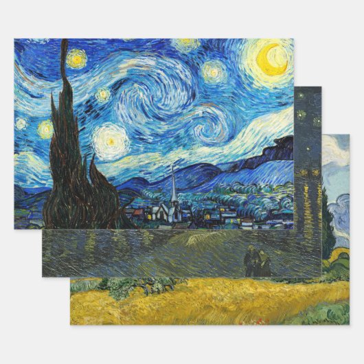 Vincent Van Gogh Fine Art Decoupage Geschenkpapier Set (Set)