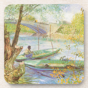 Vincent van Gogh Fischen im Frühling, Pont de Clic Untersetzer