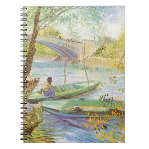 Vincent van Gogh - Fischer im Frühling, Pont de Cl Notizblock