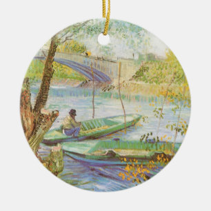 Vincent van Gogh Fischer im Frühling, Pont de Clic Keramik Ornament
