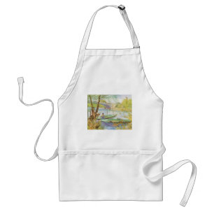 Vincent van Gogh Fischer im Frühling, Pont de Clic Schürze