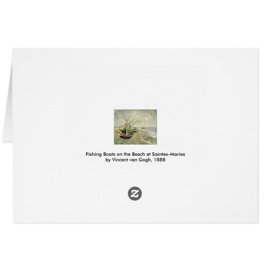 Vincent van Gogh - Fischerboote am Strand (Rückseite Horizontal)