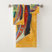 Vincent van Gogh - Fischerboote am Strand Badhandtuch Set (Insitu)