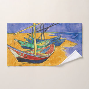 Vincent van Gogh - Fischerboote am Strand Badhandtuch Set