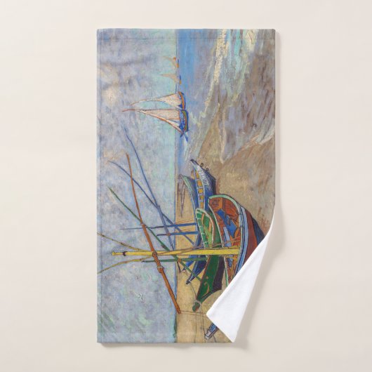 Vincent van Gogh - Fischerboote am Strand Badhandtuch Set (Handtuch)