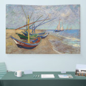 Vincent van Gogh - Fischerboote am Strand Banner (Messe)