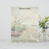 Vincent van Gogh - Fischerboote am Strand Briefkopf (Stehend Vorderseite)