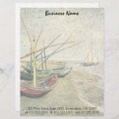 Vincent van Gogh - Fischerboote am Strand Briefkopf (Vorne/Hinten)