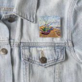 Vincent Van Gogh - Fischerboote am Strand Button (Beispiel)