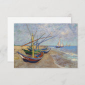 Vincent van Gogh - Fischerboote am Strand Dankeskarte (Vorne/Hinten)