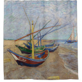 Vincent van Gogh - Fischerboote am Strand Duschvorhang (Vorderseite)