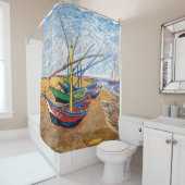 Vincent Van Gogh - Fischerboote am Strand Duschvorhang (Beispiel)