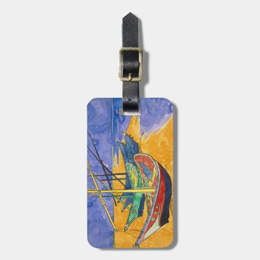 Vincent van Gogh - Fischerboote am Strand Gepäckanhänger (Vorderseite vertikal)