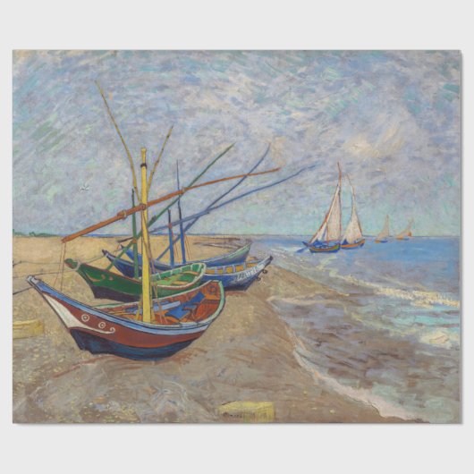 Vincent van Gogh - Fischerboote am Strand Geschenkpapier (Flach)
