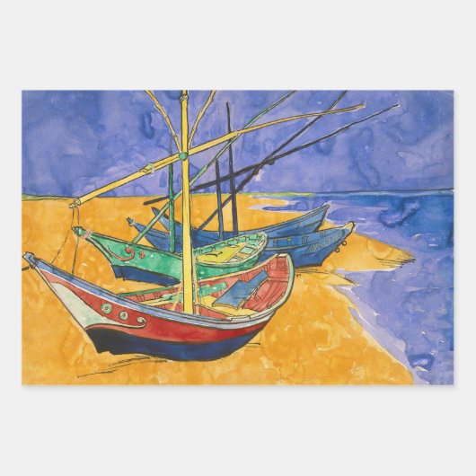 Vincent van Gogh - Fischerboote am Strand Geschenkpapier Set (Vorderseite 2)