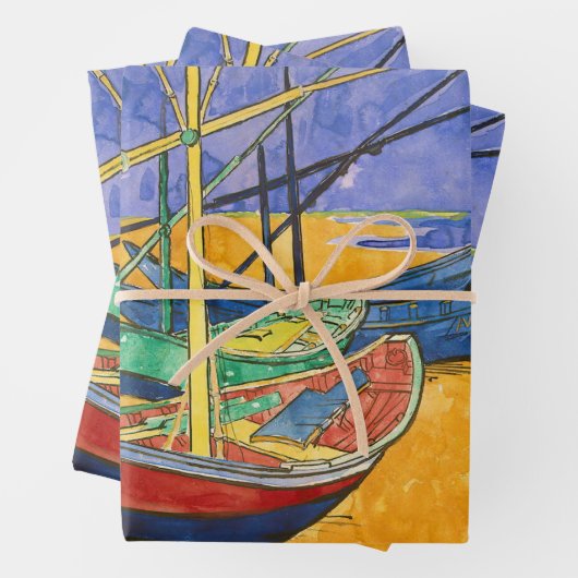 Vincent van Gogh - Fischerboote am Strand Geschenkpapier Set (Beispiel)