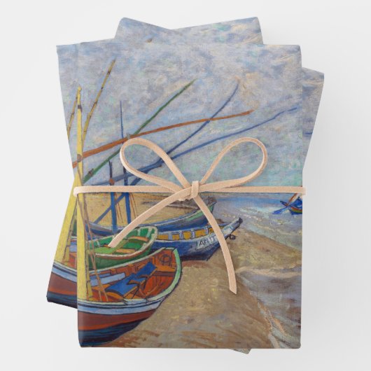 Vincent van Gogh - Fischerboote am Strand Geschenkpapier Set (Beispiel)