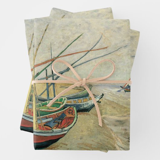 Vincent van Gogh - Fischerboote am Strand Geschenkpapier Set (Beispiel)