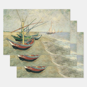 Vincent van Gogh - Fischerboote am Strand Geschenkpapier Set