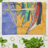 Vincent van Gogh - Fischerboote am Strand Geschirrtuch (Gefaltet)