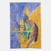 Vincent van Gogh - Fischerboote am Strand Geschirrtuch (Vertikal)