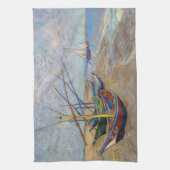 Vincent van Gogh - Fischerboote am Strand Geschirrtuch (Vertikal)
