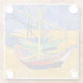 Vincent van Gogh - Fischerboote am Strand Glasuntersetzer (Rückseite)