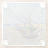 Vincent van Gogh - Fischerboote am Strand Glasuntersetzer (Rückseite)