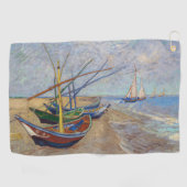 Vincent van Gogh - Fischerboote am Strand Golfhandtuch (Horizontal)