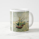 Vincent van Gogh - Fischerboote am Strand Jumbo-Tasse<br><div class="desc">Fischerboote am Strand von Saintes-Maries (1888) von Vincent van Gogh ist ein Vintager Post-Impressionismus, der Kunstmalerei ist. Eine Segel-Landschaft mit Segelbooten am Strand und im Ozean. Eine maritime Szene mit Segelschiffen. Über den Künstler: Vincent Willem van Gogh (1853-1890) war ein postimpressionistischer Maler, dessen Werk besonders für seine raue Schönheit, emotionale...</div>