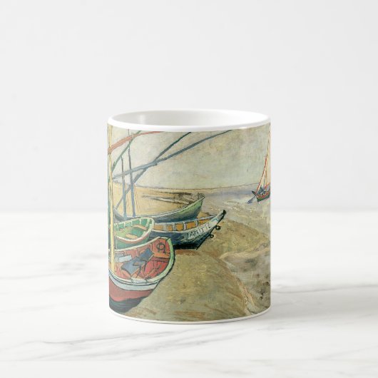 Vincent van Gogh - Fischerboote am Strand Kaffeetasse (Mittel)