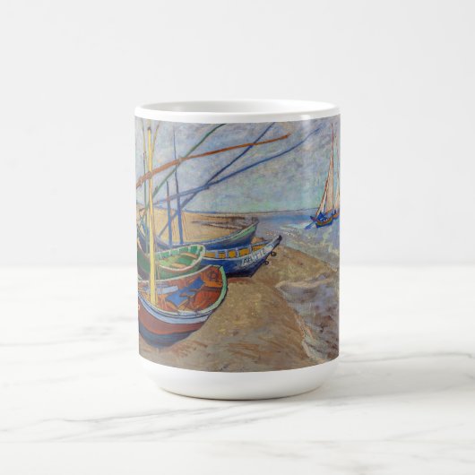 Vincent van Gogh - Fischerboote am Strand Kaffeetasse (Mittel)