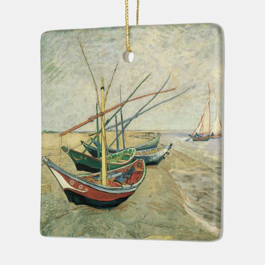 Vincent van Gogh - Fischerboote am Strand Keramikornament (Links)