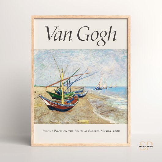 Vincent van Gogh Fischerboote am Strand Kunst Poster
