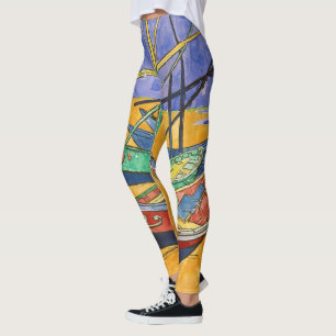 Vincent van Gogh - Fischerboote am Strand Leggings