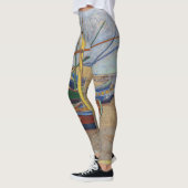Vincent van Gogh - Fischerboote am Strand Leggings (Links)