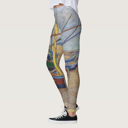 Vincent van Gogh - Fischerboote am Strand Leggings (Links)
