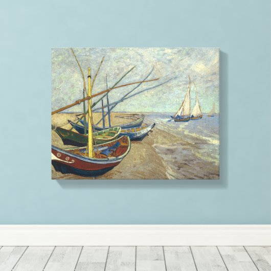 Vincent van Gogh - Fischerboote am Strand Leinwanddruck (Insitu (Holzboden))