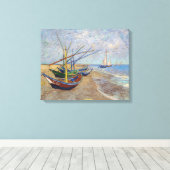 Vincent van Gogh - Fischerboote am Strand Leinwanddruck (Insitu (Holzboden))