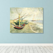 Vincent van Gogh - Fischerboote am Strand Leinwanddruck (Insitu (Holzboden))