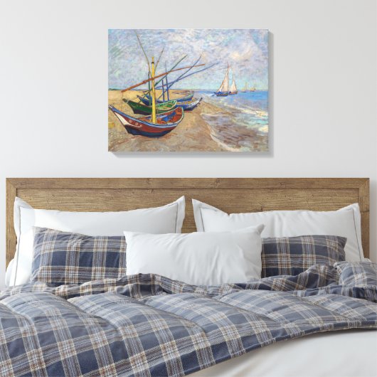 Vincent van Gogh - Fischerboote am Strand Leinwanddruck (Insitu (Schlafzimmer))