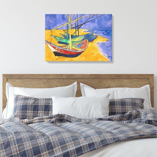 Vincent van Gogh - Fischerboote am Strand Leinwanddruck (Insitu (Schlafzimmer))