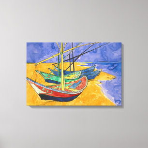 Vincent van Gogh - Fischerboote am Strand Leinwanddruck