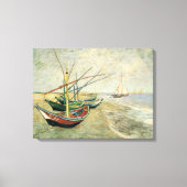Vincent van Gogh - Fischerboote am Strand Leinwanddruck (Vorderseite)